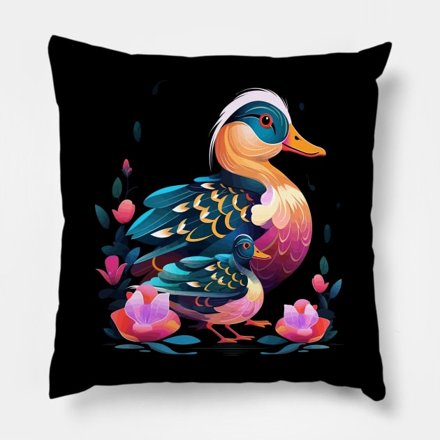 Mandarin Duck Mothers Day Pillow by JH Mart