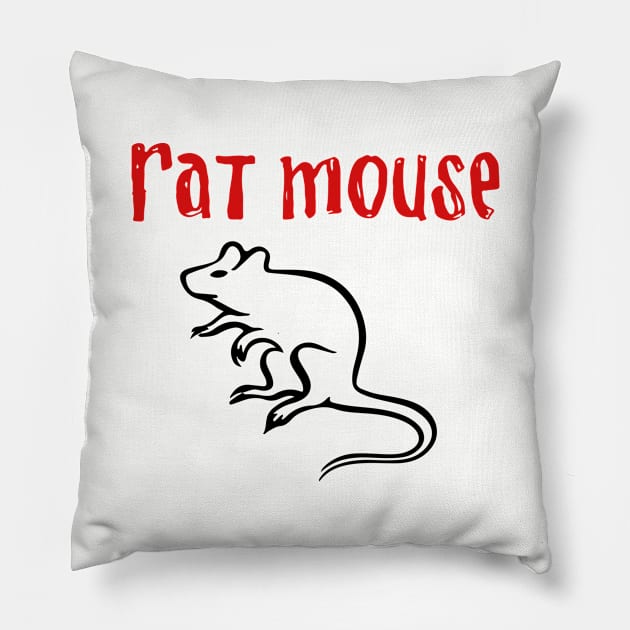 Rat Mouse Pillow by NobleTeeShop