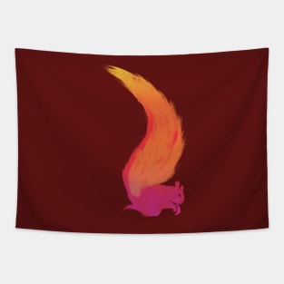 Fiery Squirrel Tapestry