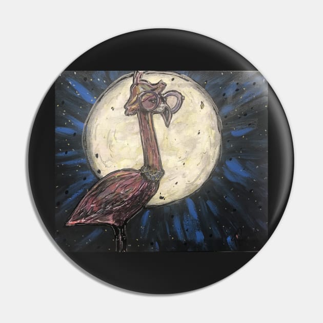 Moonlight flamingo Pin by Artladyjen