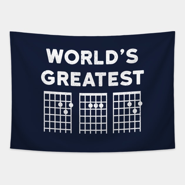 "World's Greatest D-A-D" Musician Father's Day Gift Tapestry by EbukaAmadiObi19