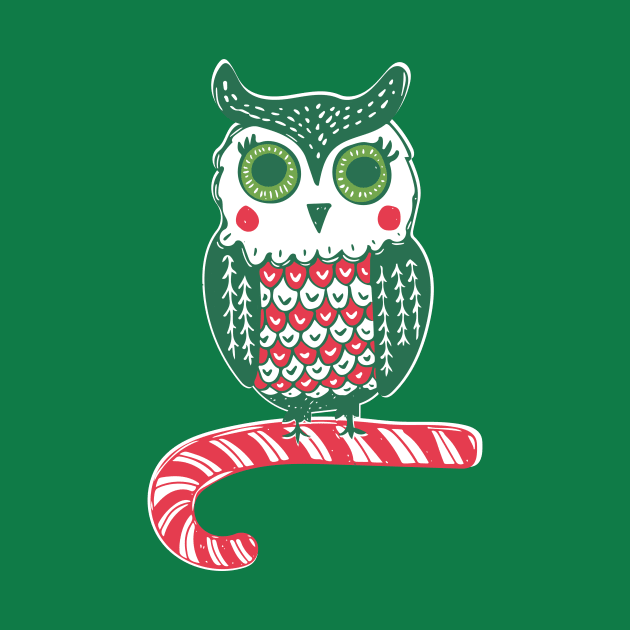 Festive Owl by Jackie Hurd