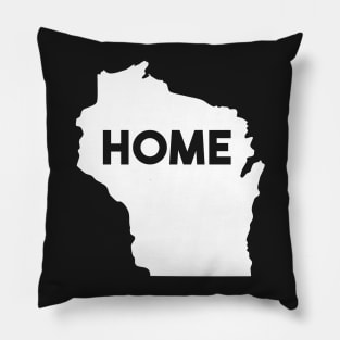 Wisconsin Is My Home Design. Graphic Wisconsin Pillow