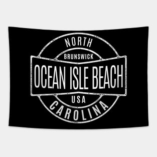 Ocean Isle Beach, NC Vintage Badge Summertime Vacationing Tapestry