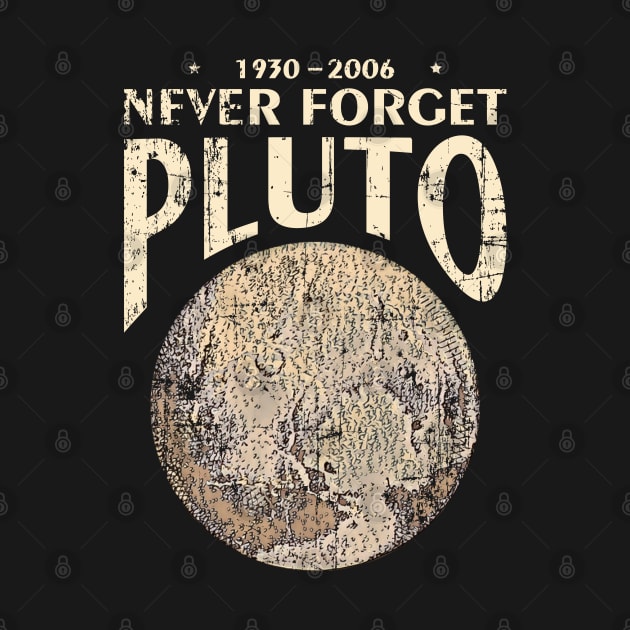 Pluto Never Forget Distressed 1930 - 2006 by area-design