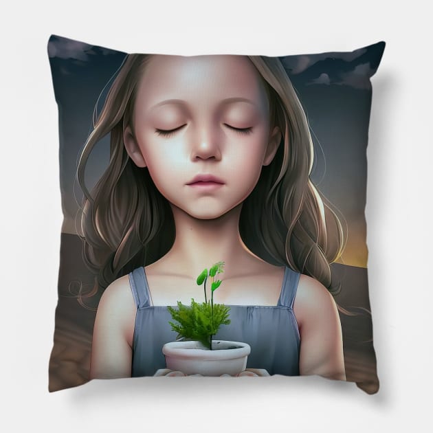 heal the world Pillow by cloudart2868