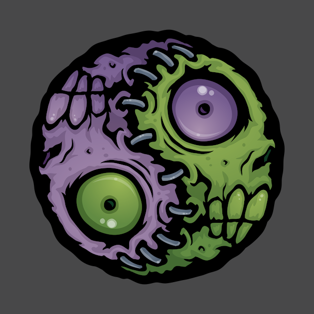 Zombie Yin-Yang - Zombies - T-Shirt | TeePublic