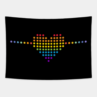 Colorful Heart Dot Tapestry