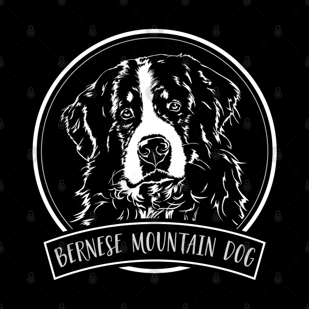 Bernese Mountain Dog lover dog portrait by wilsigns