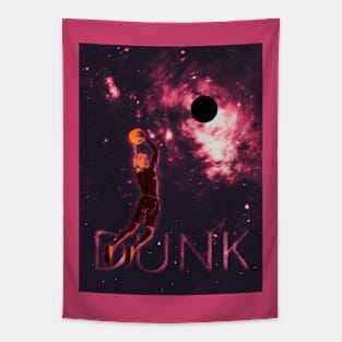 Space Dunk Basket ball Illustration Tapestry