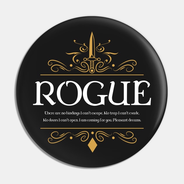 RPG Rogue Rogues WoW Dungeons Crawler and Dragons Slayer Pin by pixeptional