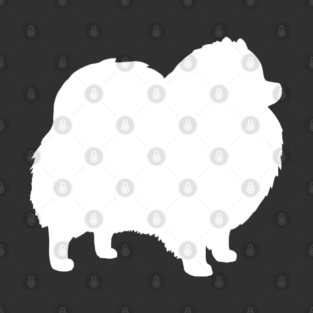 White Pomeranian Silhouette by Coffee Squirrel