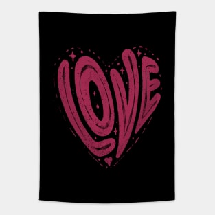 Love in a Heart Shape Viva Magenta by Tobe Fonseca Tapestry