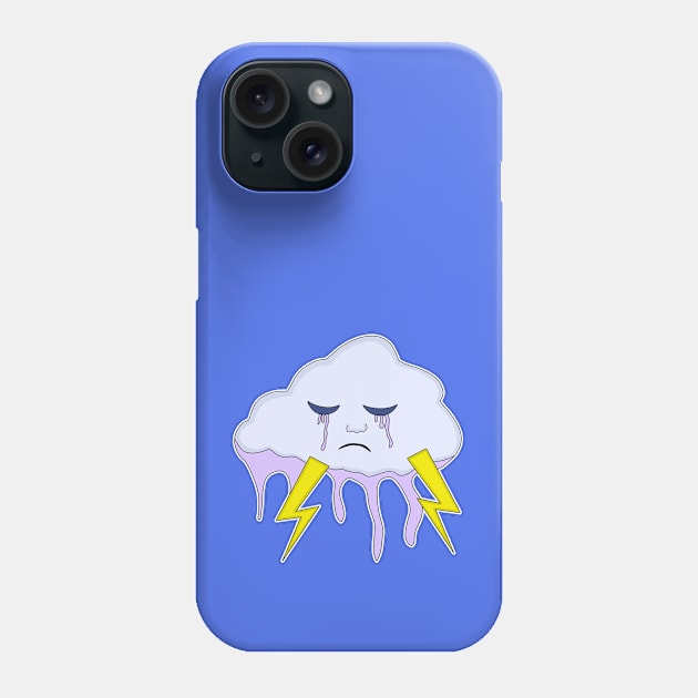 Sad Cloud Crying Phone Case by DiegoCarvalho