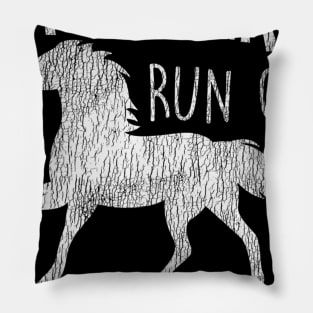 Vintage This Girl Run On Jesus And Horse Christian Pillow