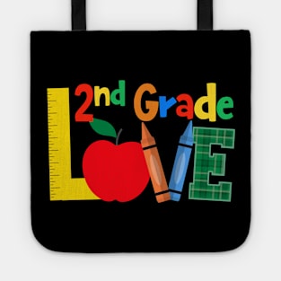 2nd Grade Love Shirt Teacher Student Classroom Gift Tools, Back to School Tote