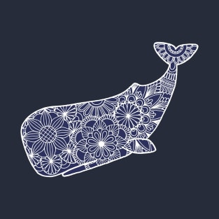 Whale (blue and white) T-Shirt