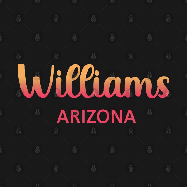 Arizona Williams map arizona state usa arizona tourism Williams tourism by BoogieCreates