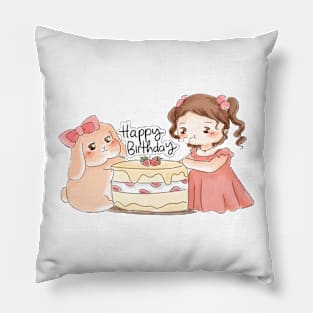 share birthday with bunny | Bunniesmee Pillow