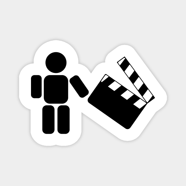 Pictogram holding a movie clapperboard Magnet by SooperYela