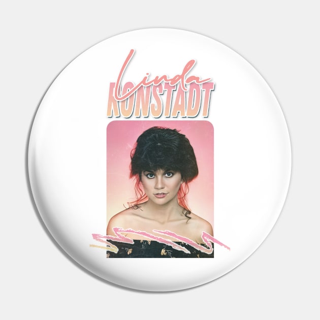 Linda Ronstadt / Original Retro Style Fan Art Design Pin by DankFutura