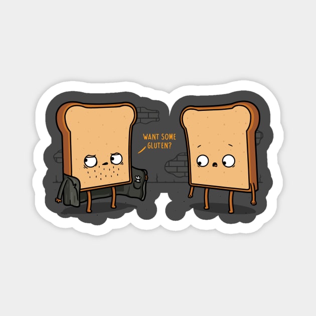 Gluten Pusher! Magnet by Raffiti