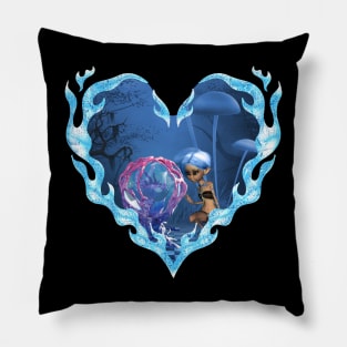 Cute fairy with fantasy fish Pillow