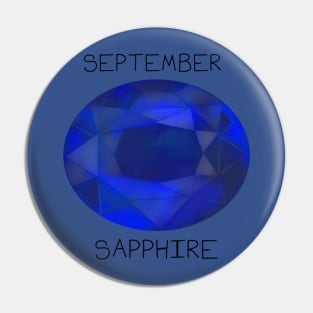 Sapphire Crystal September Birthstone Pin