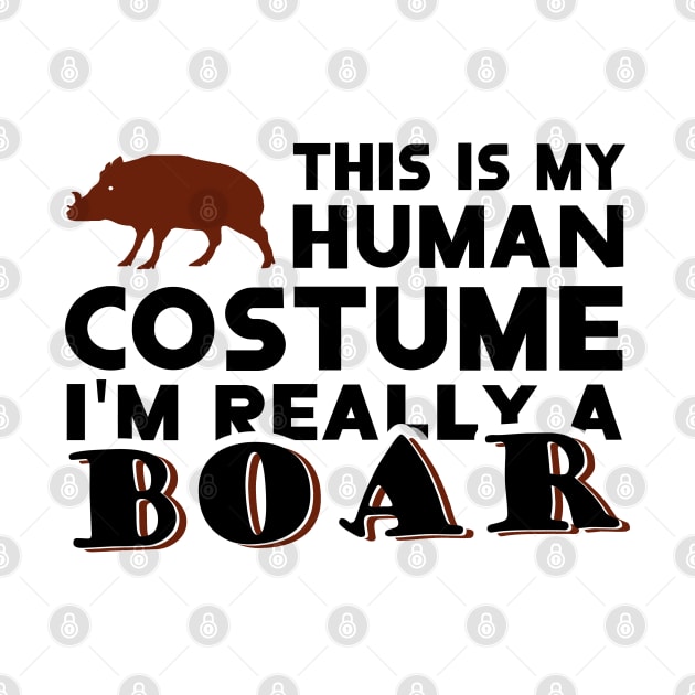 Wild boar costume animal fan gift saying hunting by FindYourFavouriteDesign