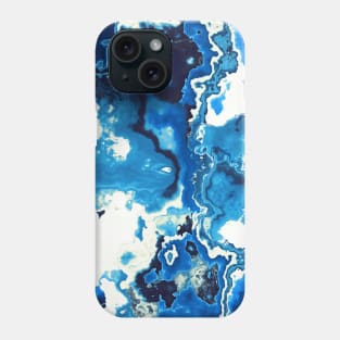 Teal Turquoise Marble Geode Phone Case