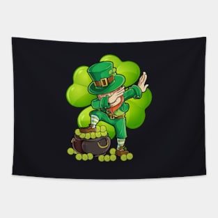 Dabbing Leprechaun Funny Stpatricks Day Tennis Ball Tapestry