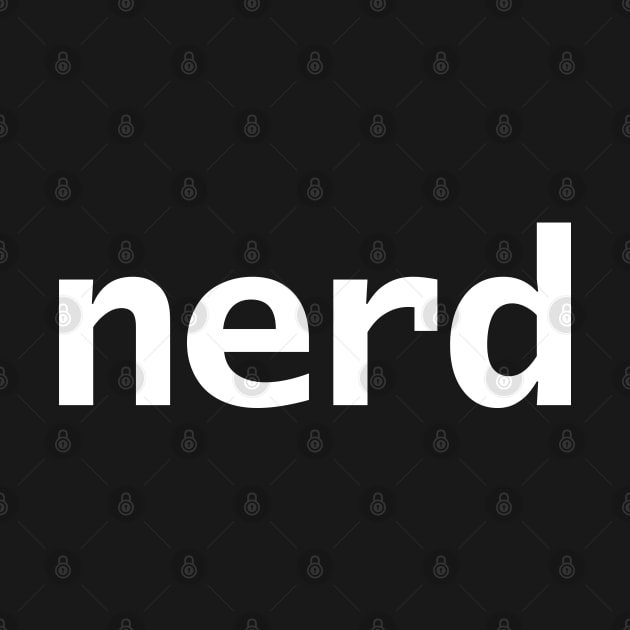 Nerd Typography White Text by ellenhenryart