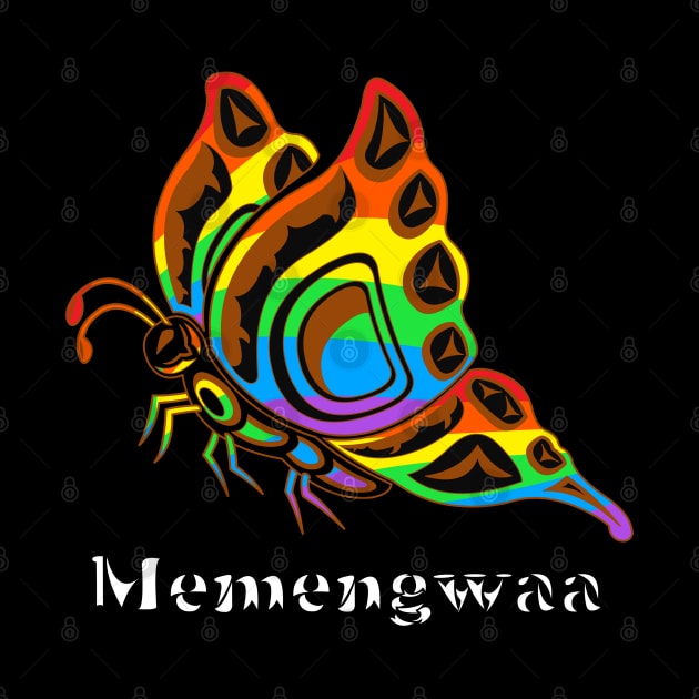 Memengwaa (Butterfly) LGBTQA+ Pride by KendraHowland.Art.Scroll