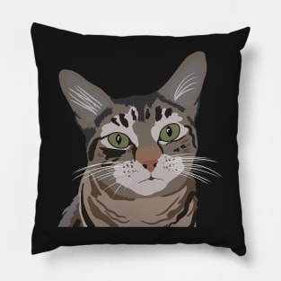 Tabby Cat Portrait Pillow