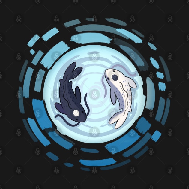 Yin and Yang Koi Whirlpool - Yang Version by Griffywings