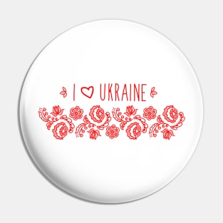 I Love Ukraine Vector Illustration. Pin