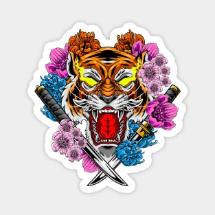 Japanese Animal - Mad Tiger Magnet