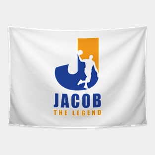 Jacob Custom Player Basketball Your Name The Legend Tapestry