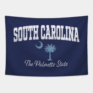 South Carolina SC Palmetto State Athletic Distressed Tapestry