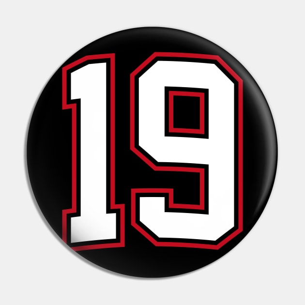 Number Nineteen 19 Pin by cowyark rubbark