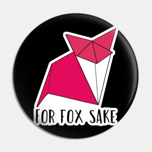 For Fox Sake Origami Geometric Fox Pin