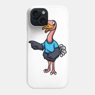 Human-like Anthropomorphic Cute Cartoon Ostrich Phone Case