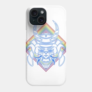 Retro Blue Samurai Phone Case