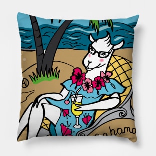 Bahama Llama design Pillow