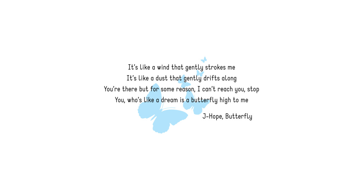 BTS English Lyrics J-Hope Butterfly - Bts - T-Shirt ...
