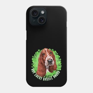 One Lucky Basset Haund Funny St. Patrick Dog Phone Case