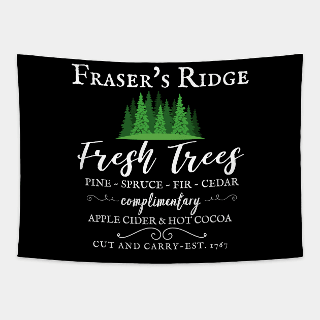 Fraser's Ridge Christmas Trees Holiday Tapestry by MalibuSun