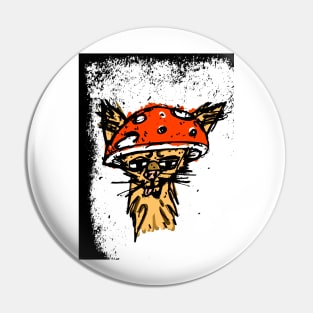 mushroom hat cat Pin