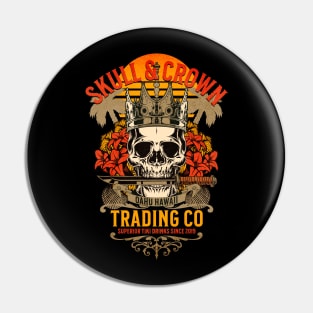 Skull & Crown Trading Co Oahu Hawaii Bar Lounge Tiki Drinks Hawaiian Collection Pin