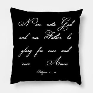 Philippians 4:20 Bible Verse KJV Text Pillow